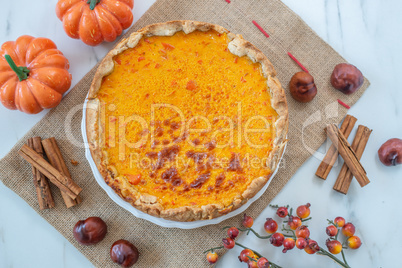 Pumpkin Pie, Amerikanischer Kürbiskuchen