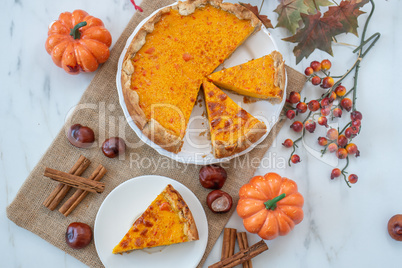 Pumpkin Pie, Amerikanischer Kürbiskuchen