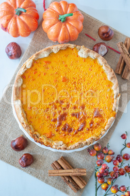 Pumpkin Pie, Amerikanischer Kürbiskuchen