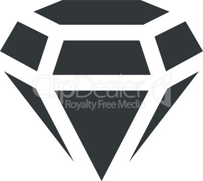 Diamond gemstone black vector icon