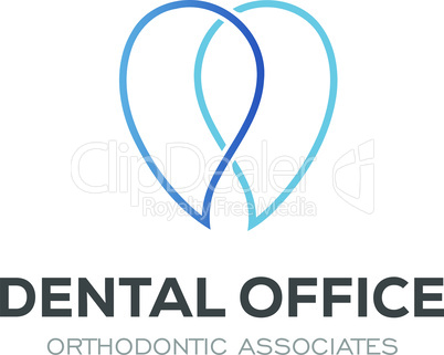 Dental Clinic Logo Design Dentist Logo Tooth abstract Linear Dentist stomatology