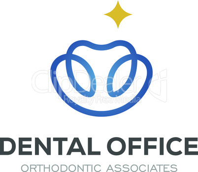 Dental Clinic Logo Design Dentist Logo Tooth abstract Linear Dentist stomatology