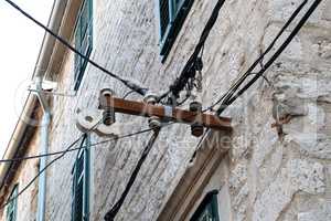 Tourist city by the Adratic sea - Sibenik, Croatia. The old stones, narrow street and stairs