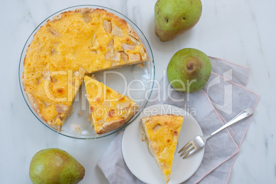 Birnen Vanille Käsekuchen