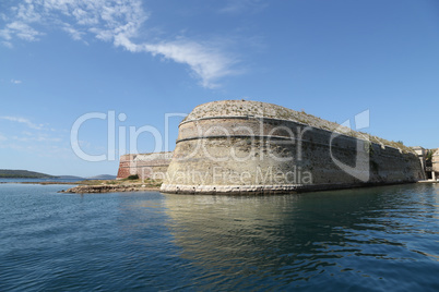 Fortress of St. Nicholas at the entrance to Sibenik Bay, Croatia