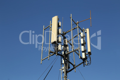 Antenna systems for telecommunication against the blue sky
