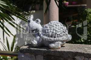 Funny decorative turtle decoration in the Garden