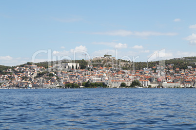 The bay and town of Sibenik, Croatia