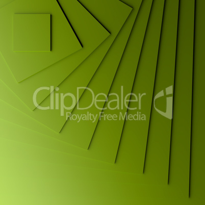 Green modern background with three dimensional steps