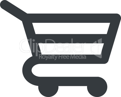 Shopping cart black vector icon