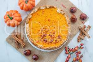 Pumpkin Pie, Amerikanischer Kürbiskuchen