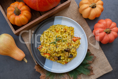 Kürbis Risotto