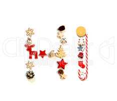 Colorful Christmas Decoration Letter Building Word Hi