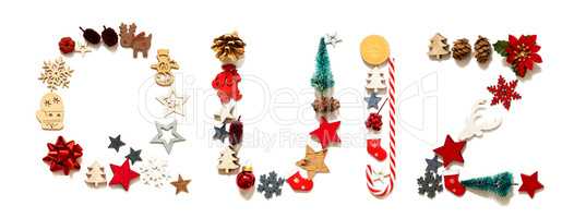 Colorful Christmas Decoration Letter Building Word Quiz