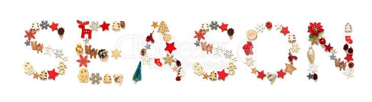 Christmas Decoration And Ornament Building Word Season