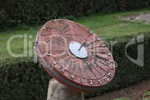 A beautiful sundial in the city park