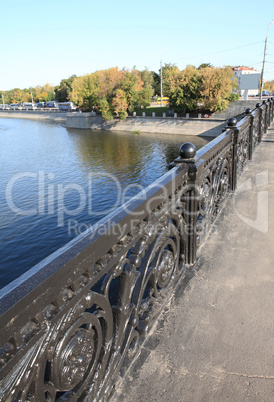 black fence at day