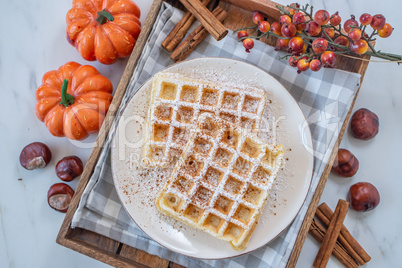 Kürbis Waffeln