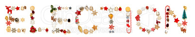 Colorful Christmas Decoration Letter Building Word Election