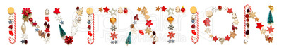 Colorful Christmas Decoration Letter Building Word Invitation