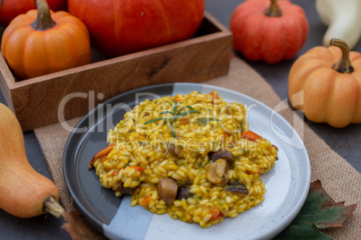 Kürbis Risotto