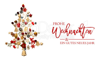 Christmas Tree, Decoration And Ornament, Frohe Weihnachten Means Merry Christmas
