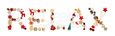 Colorful Christmas Decoration Letter Building Word Relax