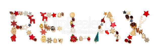 Colorful Christmas Decoration Letter Building Word Relax