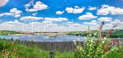 Dnieper hydroelectric power station in Zaporozhye, Ukraine