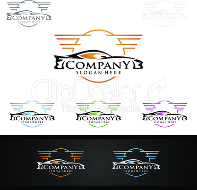 Car Service Logo with Car and repair Concept