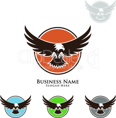 Eagle Logo, vector Wild eagle Bird Falcon Hawk isolated on a white background