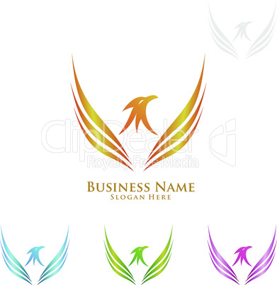 Eagle Logo, vector Wild eagle Bird Falcon Hawk isolated on a white background