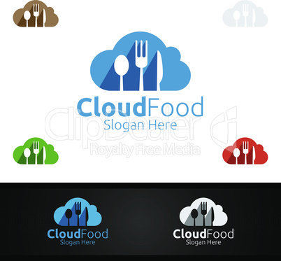 Cloud Food Restaurant Logo