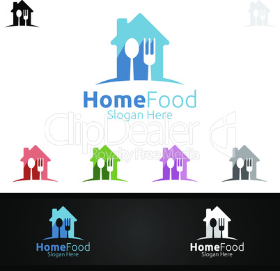 Home Food Logo for Restaurant or Cafe