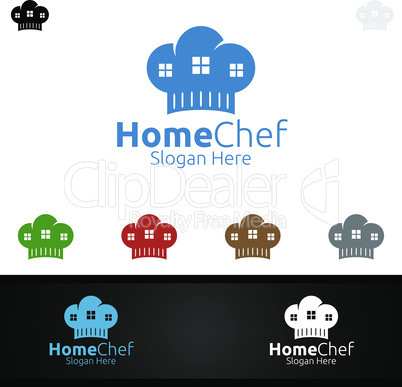 Chef Home Food Logo for Restaurant or Cafe