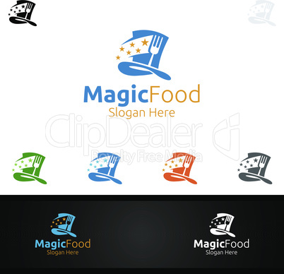 Magic Food Logo for Restaurant or Cafe