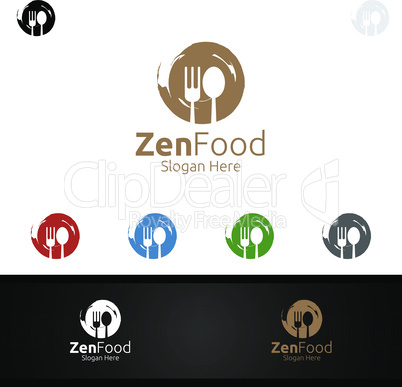 Zen Food Logo for Restaurant or Cafe