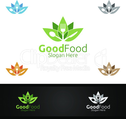 Good Food Logo for Restaurant or Cafe