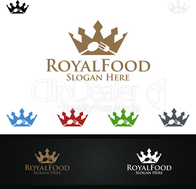 King Food Logo for Restaurant or Cafe