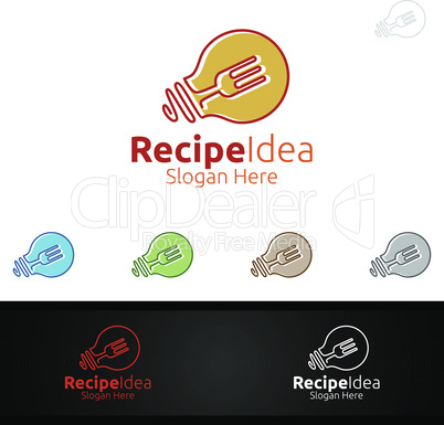 Recipe Food Logo for Restaurant or Cafe