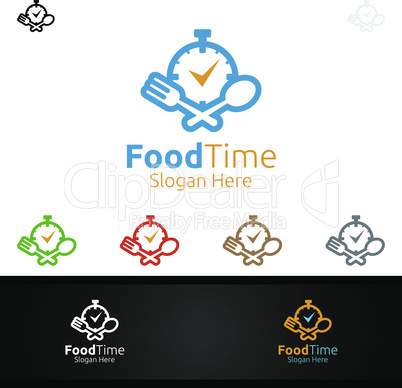 Food Time Logo Logo for Restaurant or Cafe