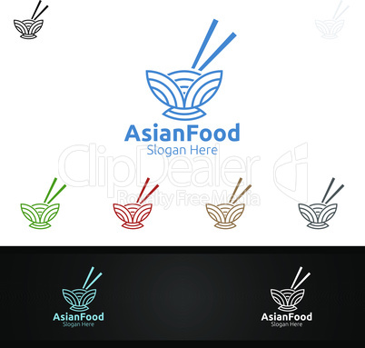 Asian Food Logo for Nutrition or Supplement Concept