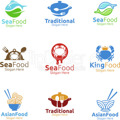 Seafood Logo for Restaurant or Cafe
