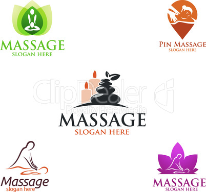 Chiropractic, massage, back pain and osteopathy Logo Design