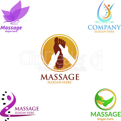 Chiropractic, massage, back pain and osteopathy Logo Design