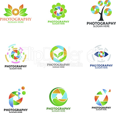 Camera Photography Vector Logo Design Template