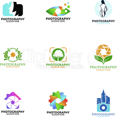 Camera Photography Vector Logo Design Template