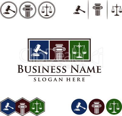 Law and Attorney Firm Vector Logo Design