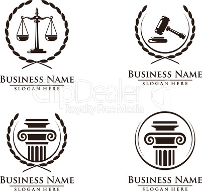 Law and Attorney Firm Vector Logo Design