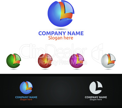 Letter L for Digital Logo, Marketing, Financial, Advisor or Invest Design Icon